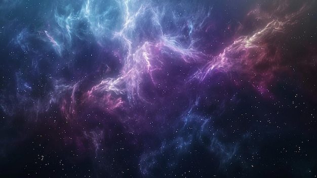 Colorful Cosmic Nebula Background with Stars and Clouds