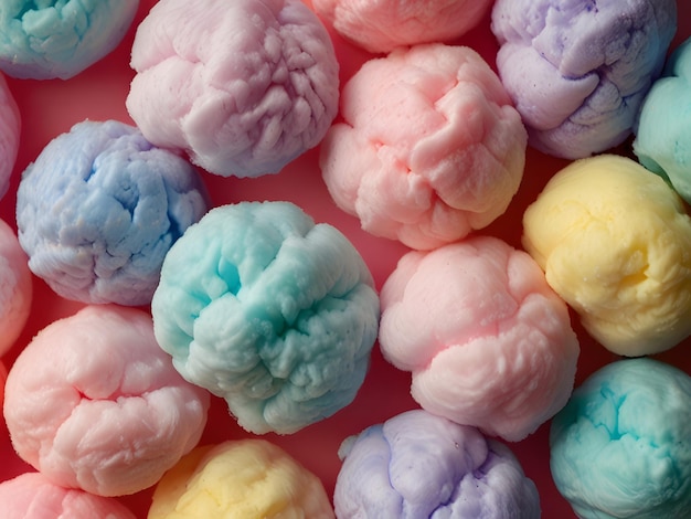 Colorful cotton candy sugar background