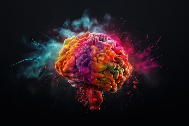 Colorful Creativity Explosion of Human Brain