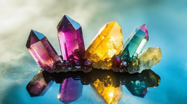 Colorful Crystals Reflection