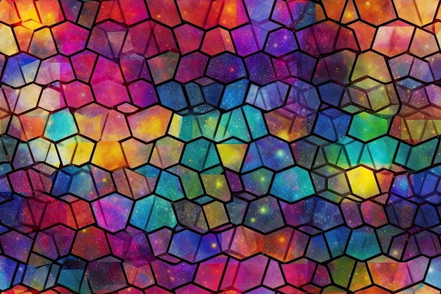 Colorful cube patterned background Generative AI