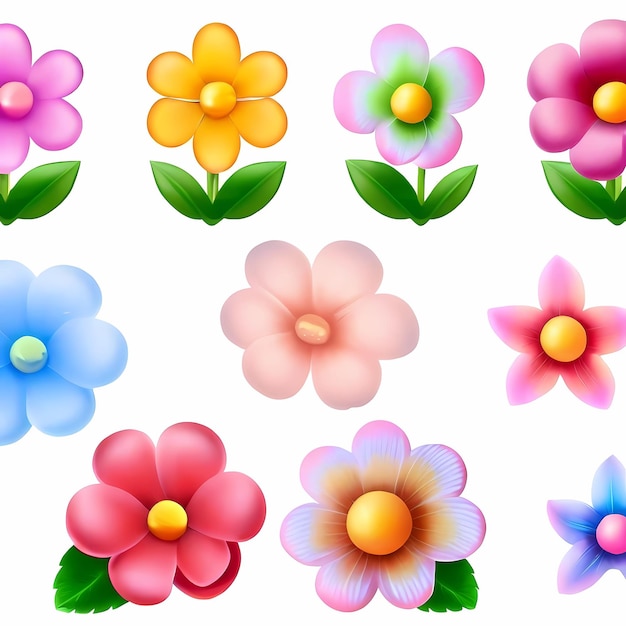 Colorful Cute and Beuty flower generate by ai