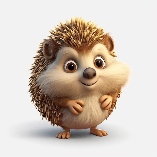 Colorful cute hedgehog children book pictures Generative AI