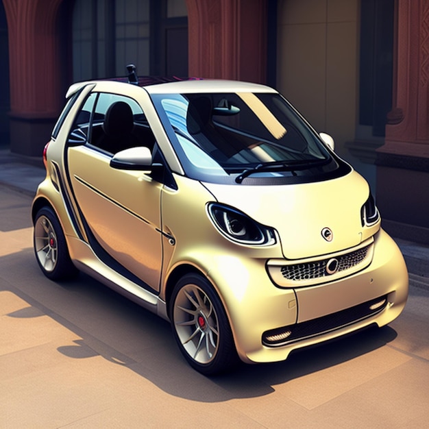 colorful cyberpunk futuristic metaverse smart car