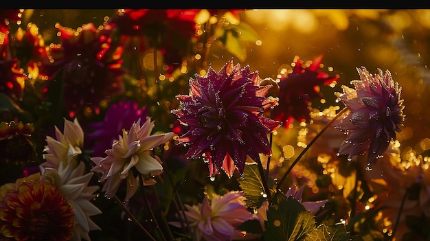 Colorful Dahlia Mix Bloom