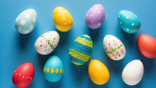 Photo colorful decorative eggs perfect for easter celebrations and spring crafts