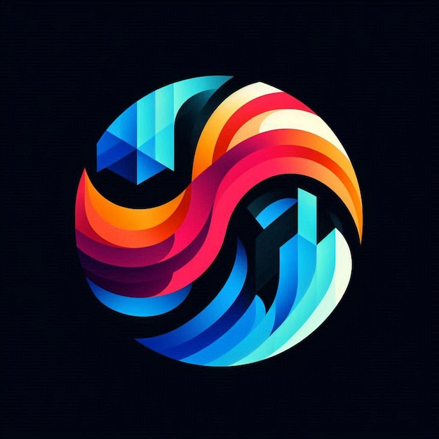 a colorful design of a circle with the letter z on it