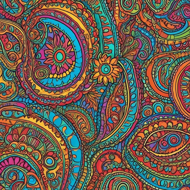 colorful design on a colorful background