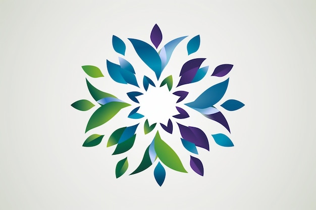 a colorful design with a flower design on it Ai Photo