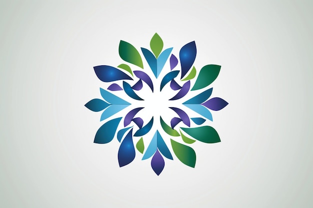 a colorful design with a flower design in the middle