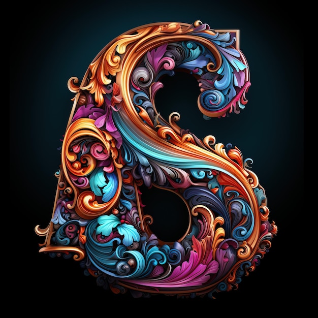 a colorful design with the letter a on it