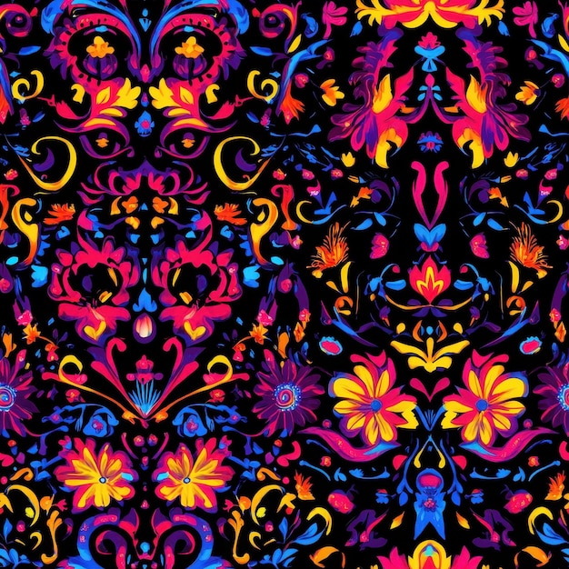 Photo a colorful design with a lot of colors in the middle