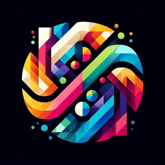 a colorful design with the word zigza in the middle