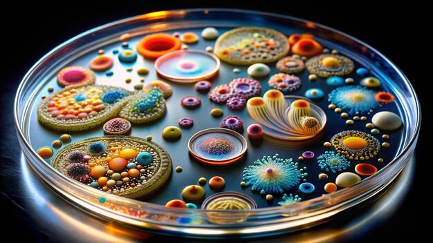 Photo a colorful display of buttons and buttons is shown in a silver bowl