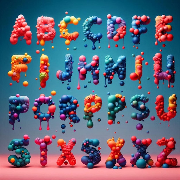 Photo a colorful display of colorful letters that say quot happy people quot