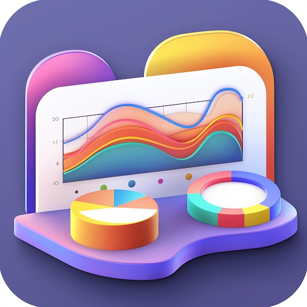 a colorful display of a computer screen with a rainbow design