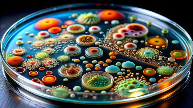 Photo a colorful display of different colored bubbles is shown in this image