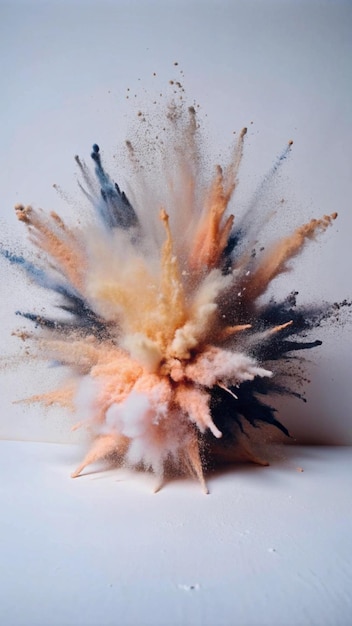 Photo a colorful display of feathers and dust is shown