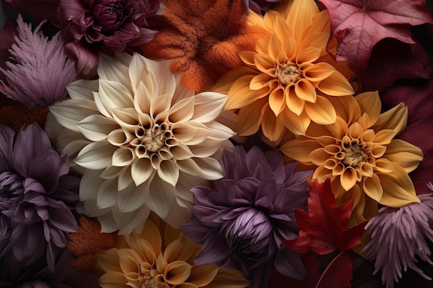 a colorful display of flowers from the collection.