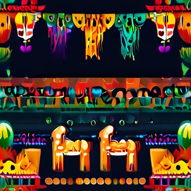 a colorful display of a game called  bou