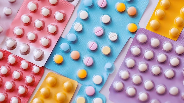 a colorful display of pills and tablets with one that says quot the word quot on the bottom