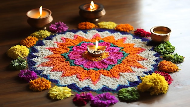 Colorful Diwali Rangoli