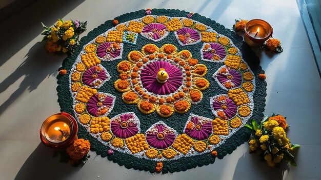 Colorful Diwali Rangoli