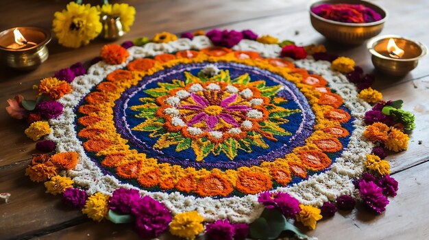 Colorful Diwali Rangoli