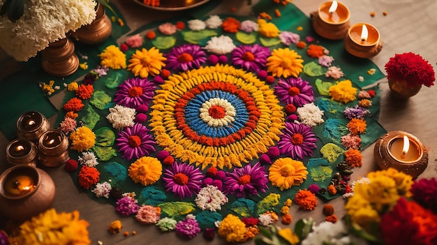 Colorful Diwali Rangoli