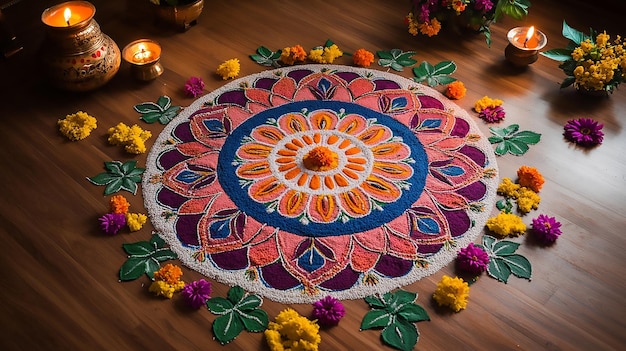 Colorful Diwali Rangoli