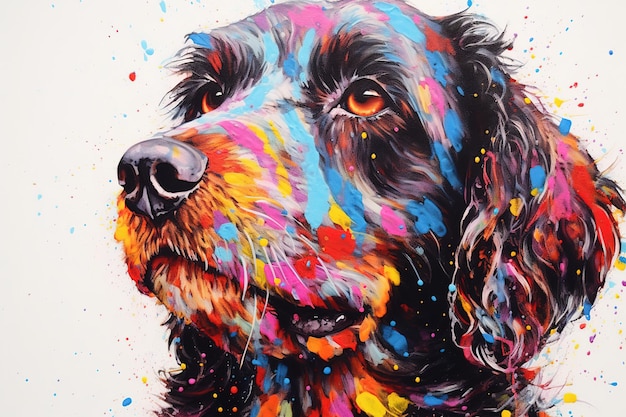 colorful dog painting