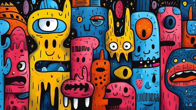 colorful doodle illustration art