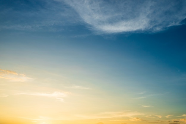 Colorful dramatic sky with cloud at sunset.beautiful sky with clouds background