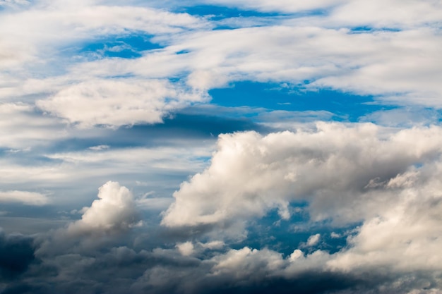 Colorful dramatic sky with cloud at sunset