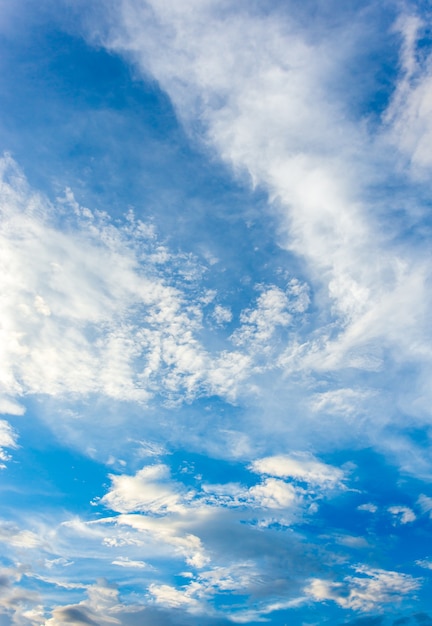 Colorful dramatic sky with cloud at sunset