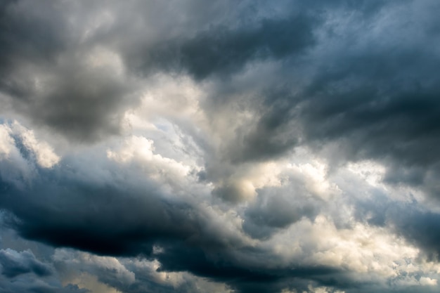 Colorful dramatic sky with cloud at sunset