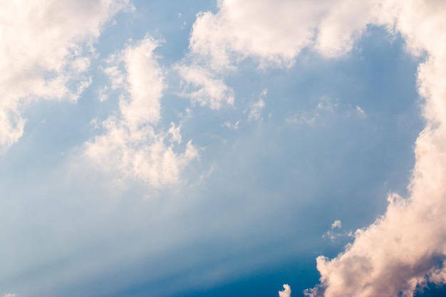 Colorful dramatic sky with cloud at sunset