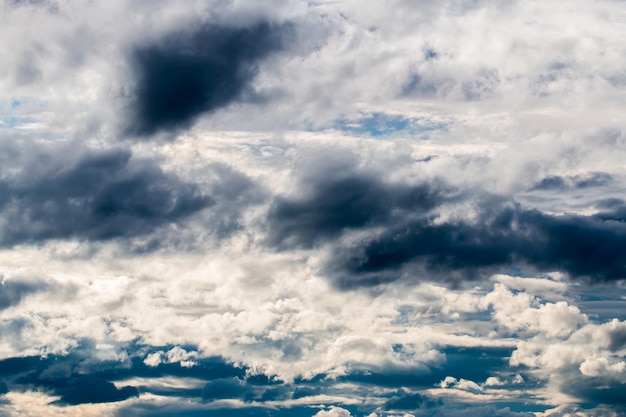 Colorful dramatic sky with cloud at sunset