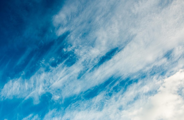 Colorful dramatic sky with cloud at sunset