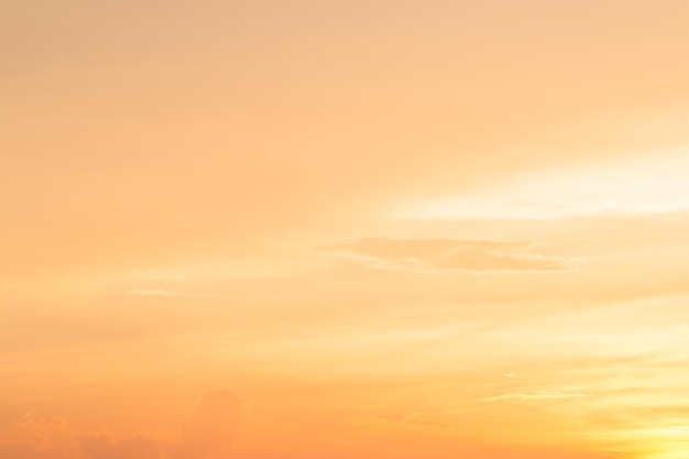 Colorful dramatic sky with cloud at sunset