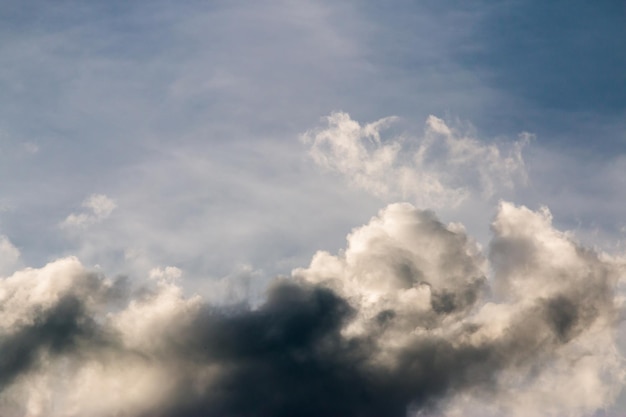 Colorful dramatic sky with cloud at sunset