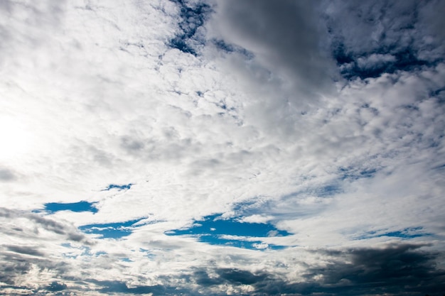 Colorful dramatic sky with cloud at sunset