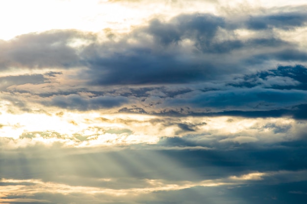 Colorful dramatic sky with cloud at sunsetxA