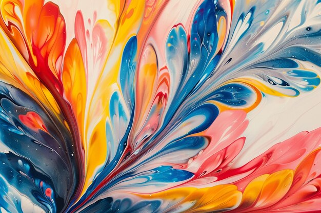 Colorful Dynamic Fluid Motion Pattern Art