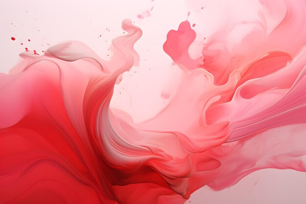 Colorful Dynamic Waves Abstract Red and Pink Splash