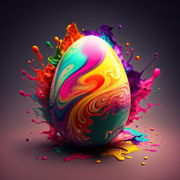 Colorful of easter egg