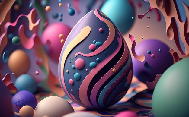 colorful easter eggs background photo