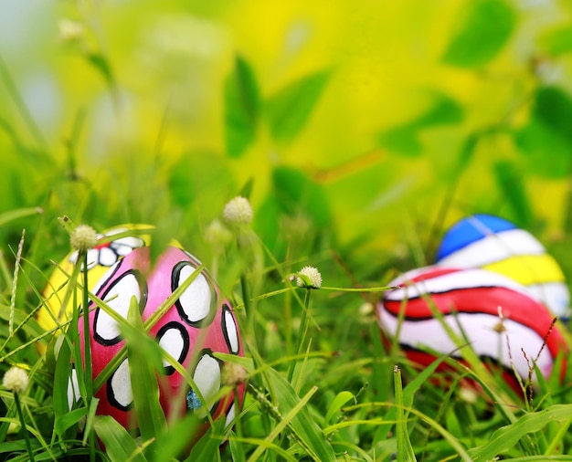 colorful Easter Eggs celebration Spring event background