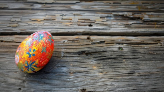 Colorful easter eggs isolated on wooden background