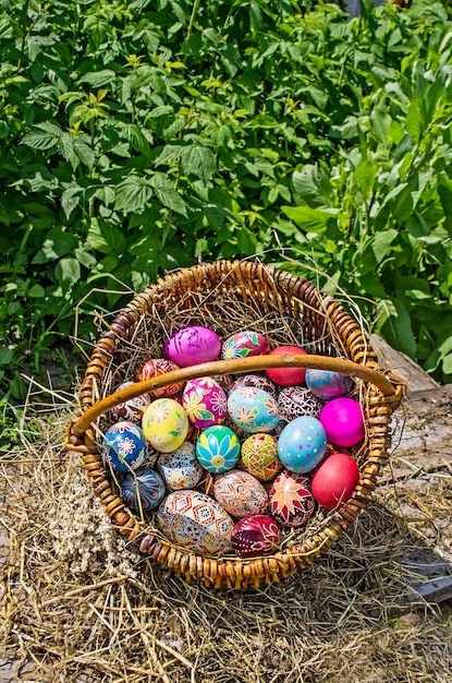 Colorful easter eggs